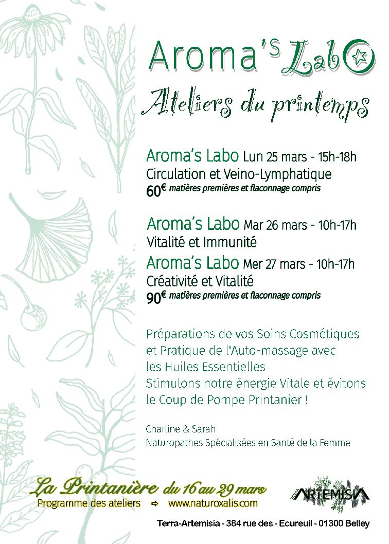 Atelier Aroma’s Labo du Printemps